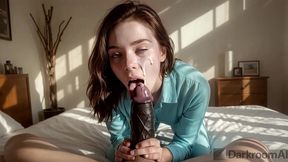 my stepfather caught me masturbating in the bedroom, pulled out his big black cock, and fucked me with it [ai]
