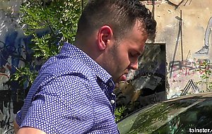 Pissinginaction mature blonde bimbo hitchhiker loves his piss