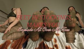 Feet In Stockings Make You Explode All Over My Toes JOI