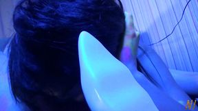 home party with dildo - lola shine and stacy bloom lesbian fun.