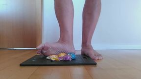 Crushing Easter Eggs with my beautiful male feet