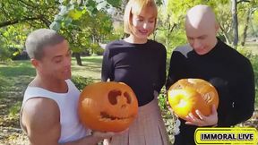 DOLLY DYSON “NO NUT NOVEMBER” DOUBLE PENETRATION THREESOME while CUCKOLD PARTNER CRIES – IMMORAL PRODUCTIONS 4K