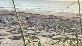 Spying Goddess milf Touching at the Beach