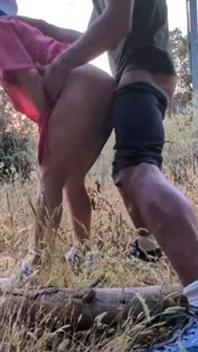 Fucked while the train passes by a stranger