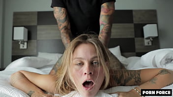 Girl next door screams and rolls her eyes in a screaming orgasm
