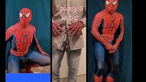 Check out Spiderman&#039;s COCK on the movie set cosplay superhero