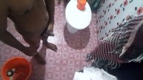 college guy Masturbation in hostel bathroom