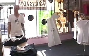 Riley shy fucked at shop