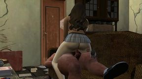 Chica bajo la lluvia busca refugio