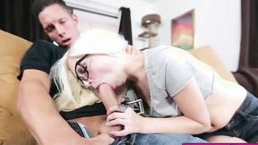 ”TEENPIES Petite blonde babe Piper Perri railed by neighbors huge cock”