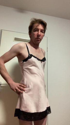 Lars Damberger Striptease in Woman Underwear