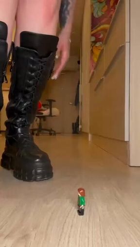 Giantess crushing you with the boots