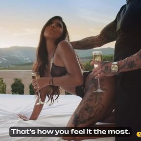 Horny babe Andrea Retali has a naughty bang session with a uber-sexy sunset backdrop. Incredible utter HD porn!