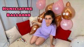 I BLOW UP BALLOONS WITH MY MOUTH AND SIGN THEM WITH DEGRADING WORDS 1080 ENG SUB