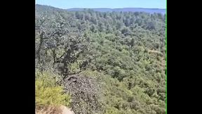 She drinks my piss outdoors on a hike
