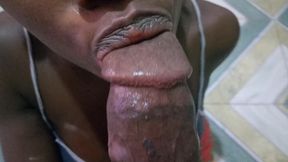 Sucking on a Big Dick! Massive Monster Cock Full My Mouth