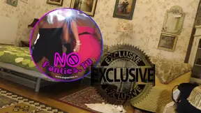 Big Boobs Big Ass All Natural Hot Brunette Babe in a Satin Nightie No Panties Teasing with shaved Pussy and her Bare Naked Ass