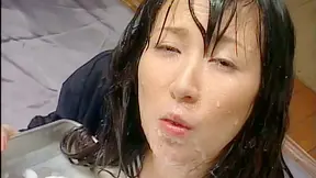 Busty Beauty Loves Her Hair Drenched in Cum