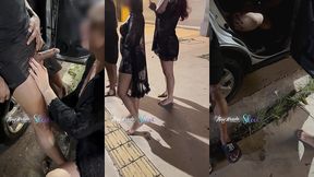 saimos comprar alguns lanches e foi uma putaria no meio da rua mesmo