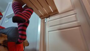 Ruslana In White Bra Sits On A Swing And Massages Penis Of Spiderman - Full - 4K