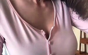 Stepmom with big boobs shows her pussy