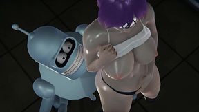 Futurama - Leela gets creampied by Bender - 3D Porn