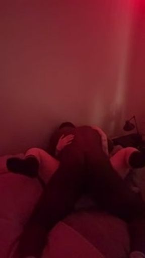 Late night taking dick and kissing