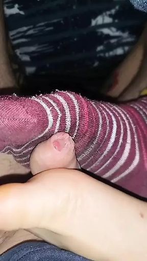2 weeks worn smelly socks Footjob