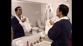 a nice anal fuck in the bathroom while someone is watching us