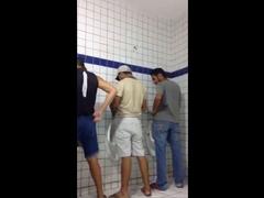 Public Restroom Hookup Caught on Webcam