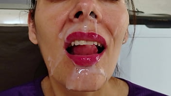 Deep Sperm Facial Bang, Cum All Over My Face!