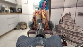 Jinx Rubs Your Penis In Jeans With Her Black High Hells Shoes - Part 1