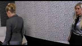 Bunch of hotties c. and jump on monster rods at a party