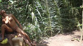 After cultivating in her farm for hours she decided to pay me with her wet squiritng