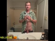 Weird Blonde Man Peeing in the Bathroom Sink Like an Asshole