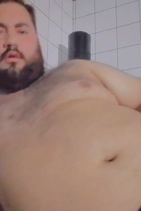 The Fat Man Masturbates in Bed