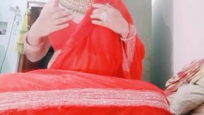 Indian Gay Crossdresser Real XXX Sex in Red Saree Hard Fuck