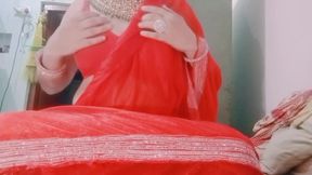 Indian Gay Crossdresser Real XXX Sex in Red Saree Hard Fuck
