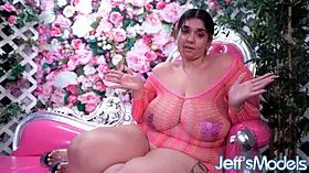 Chubby Babe Rose D Kush Rides a Big Silicon Prick