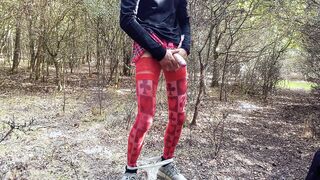 Stunning Femboy shoots banner out their booty in the forest!