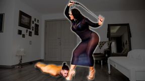 Nylon Fetish Bodybag Humiliation: Matriarch Ezada Sinn Turns Giada Da Vinci  into a crawling worm