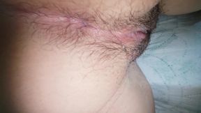 No condom, with my favorite step-sister. I love her hairy, milky pussy.