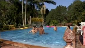 Gorgeous Latina Get Ass Fucked at a Pool Party