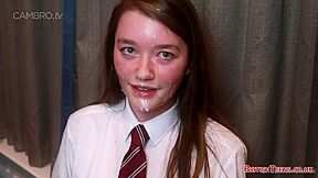 Awesome Redhead Teen 18+ Get Anal Sex And Got A Facial