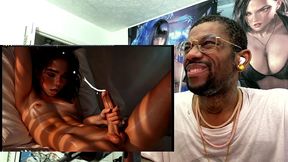 beautiful transgender teen discovering her hard tasty girl cock and gets her whole body cum covered, ai generated