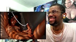 beautiful transgender teen discovering her hard tasty girl cock and gets her whole body cum covered, ai generated