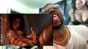 beautiful transgender teen discovering her hard tasty girl cock and gets her whole body cum covered, ai generated