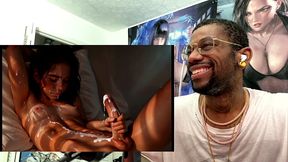 beautiful transgender teen discovering her hard tasty girl cock and gets her whole body cum covered, ai generated