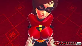Helen Parrs Steamy Pleasure: Breastplay Oral Delight in The Incredibles