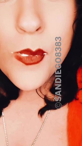 Sexy Brunette Eats Whipped Cream